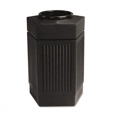 Pinpoint Canmeleon Collection 30 Gallon Pentagon Receptacle in Black PI685488
